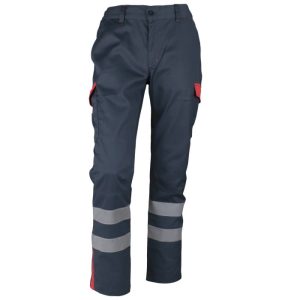 pantalon cargo gabardina bicolor ccinta practical lineazul rojo