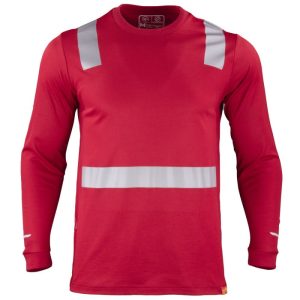 polera hibrida creflectiva mlarga 60 alg 40rojo