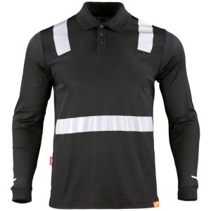 polera polo hibrida creflectiva mlarganegro