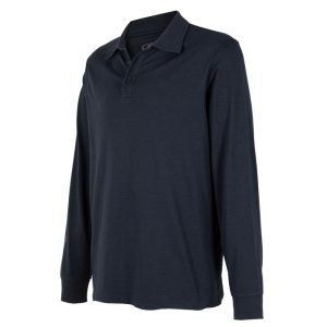 polera polo ignifuga antiestática manga larga hombre color: azul. talla: xl