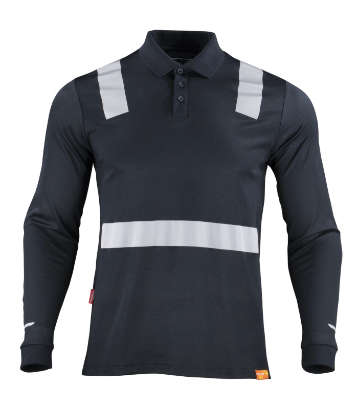 POLERA POLO HIBRIDA C/REFLECTIVA M/LARGA - Imagen 3
